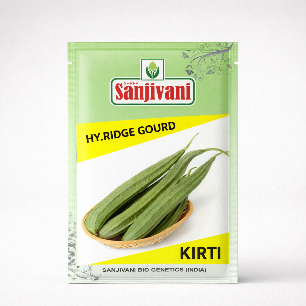 Kirti Hybrid Ridge Gourd Seeds (Turai) | 25gm Pack